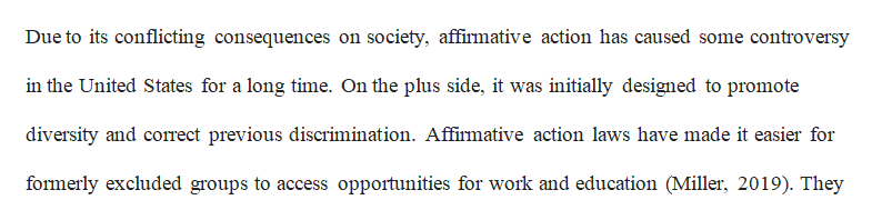 Evaluate the positive and negative effects of Affirmative Action