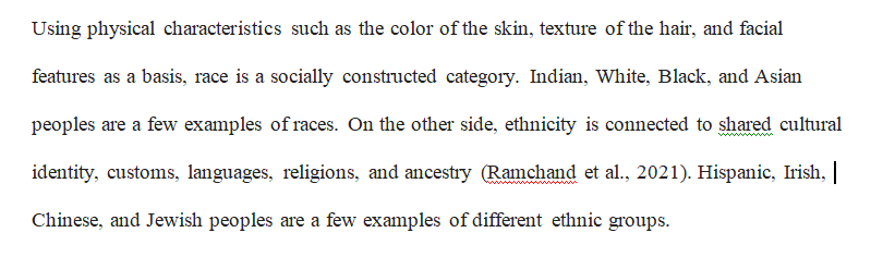 Provide examples of race and ethnicity