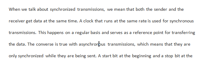 synchronized transmissions