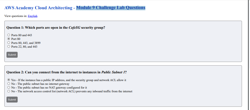 Module 9 Challenge Lab Questions