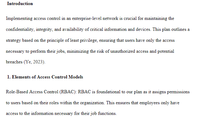 Access Control Plan-ITT-307