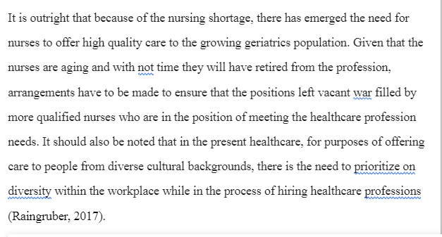 Addressing Nursing Shortage