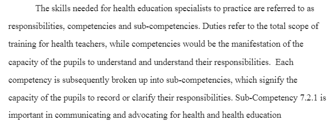 Advocating For Health Education