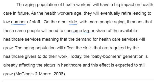 Age and Healthcare