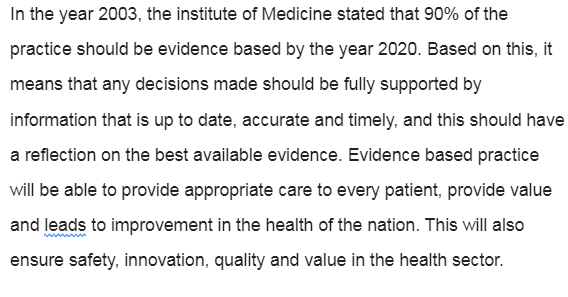 Barriers to Evidence-based Practice in Nursing