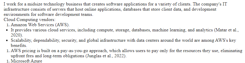 Cloud Computing Vendors-ITT-307