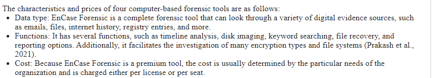 Computer-based Forensic Tools-ITT-307