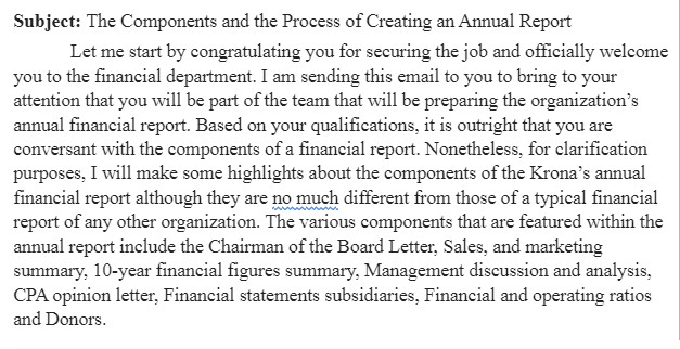 Creating Annual Financial Reports