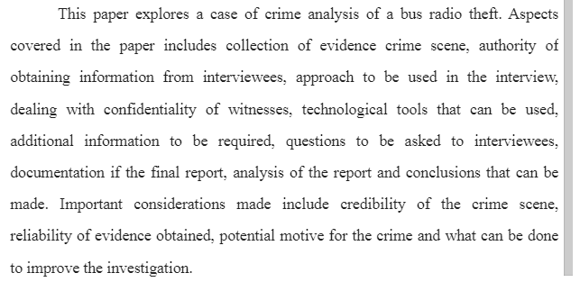 Crime Investigation Procedure