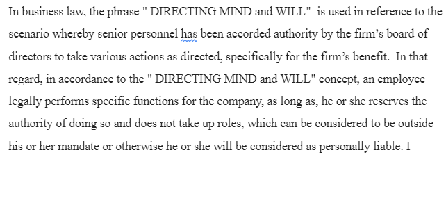 DIRECTING MIND and WILL