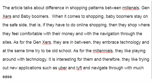 Difference in Shopping Patterns 