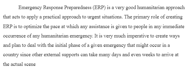 Emergency Response Preparedness