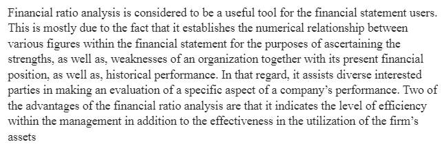 Financial Ratio Analysis