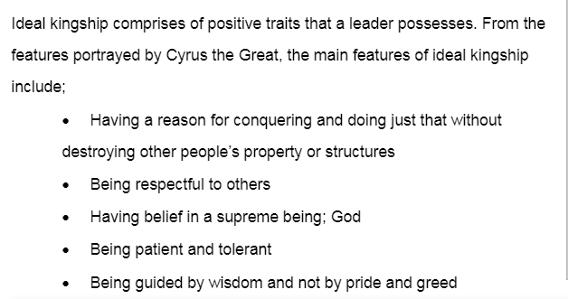 Ideal Kingship-Cyrus the Great