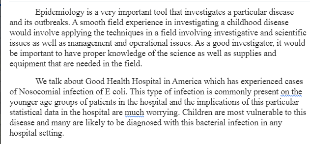 Investigating Childhood Diseases