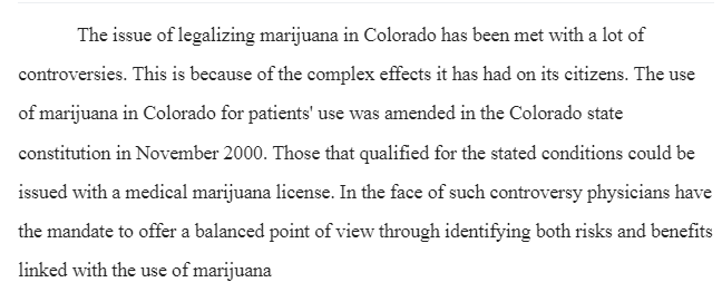 Marijuana Legalization in Colorado