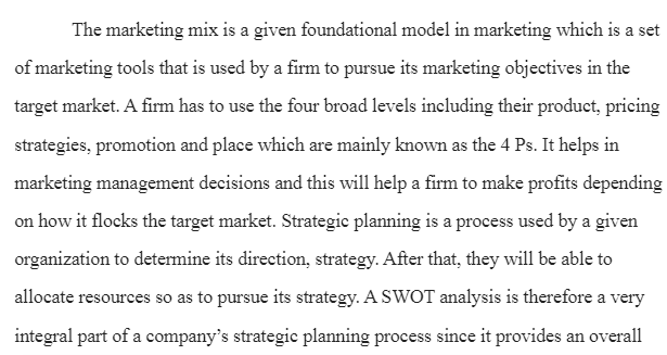 Marketing Mix and SWOT Analysis