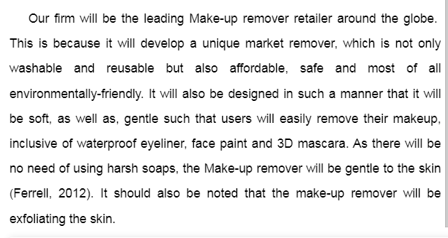 Marketing Plan for a Make-up Remover