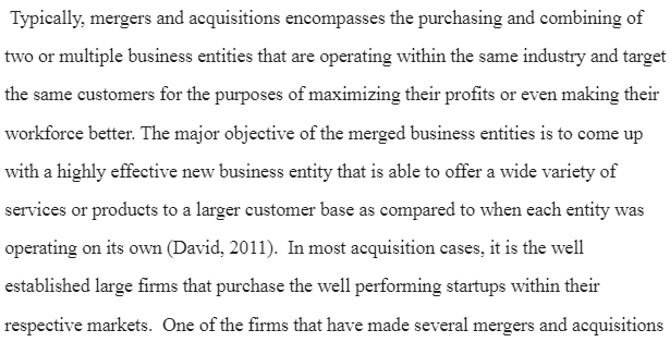 Merger, Acquisition, and International Strategies