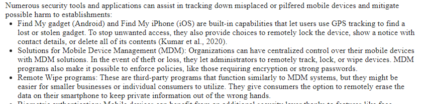 Mobile Devices' Security Features-ITT-307