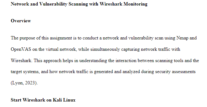 Network and Vulnerability Scanning-ITT-307