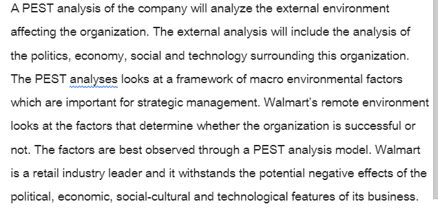 PEST Analysis-Walmart