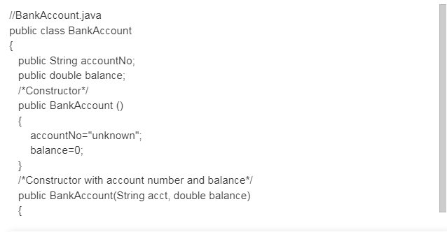 Program Development-Bank Account Application