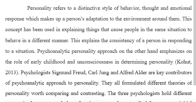 Psychoanalytic Personality Analysis