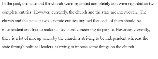 Separation of Church and State