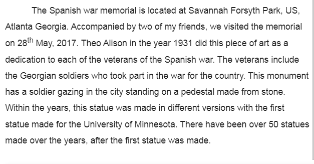 Spanish American War memorial