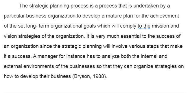 Strategic Planning Process