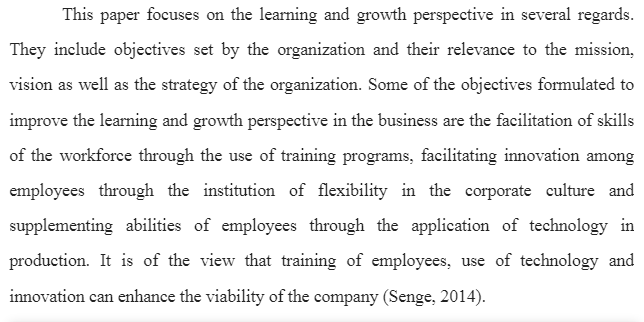 Strategy Mapping-Learning and Growth Perspective