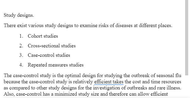 Study Designs in Epidemiology