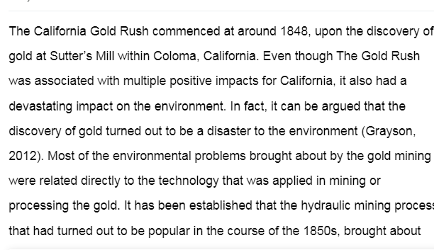 The California Gold Rush