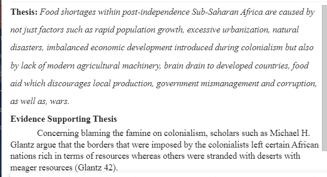 The Persistence of Famine in Sub-Saharan Africa-Article Review