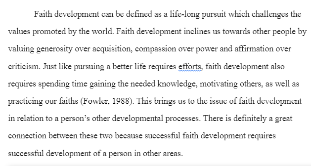 Theory of Faith Development