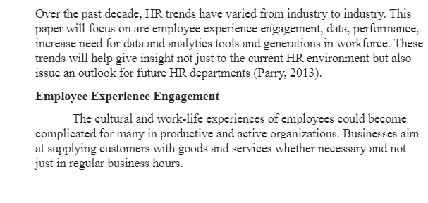 Trends in HR Management