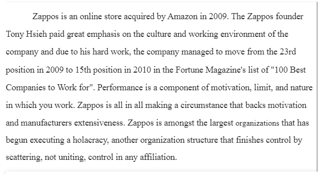 Zappos Management Style