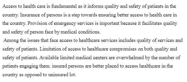 Access to Healthcare Services