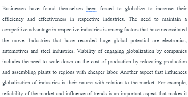 Assessing a Company’s Global Potential