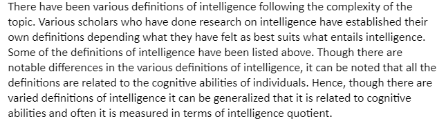 Assessments of Intelligence 