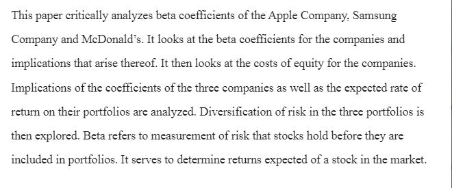 Beta Coefficient