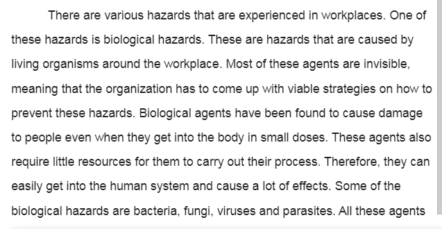 Biological Hazard Agents