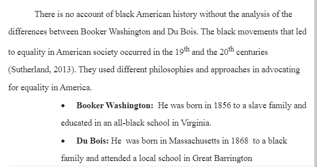 Booker T. Washington Vs. W.E.B. Du Bois