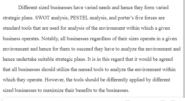 Business Environment Assessment Tools 