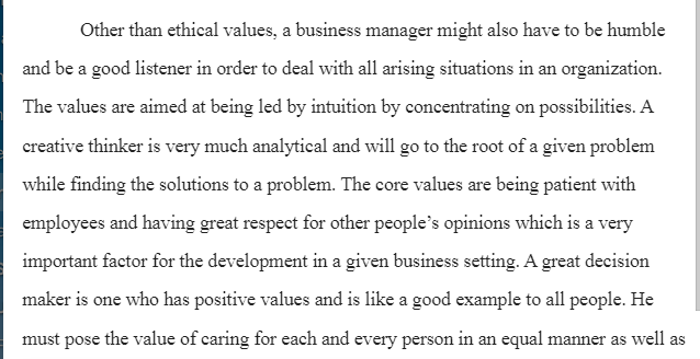 Business Ethics Questions 