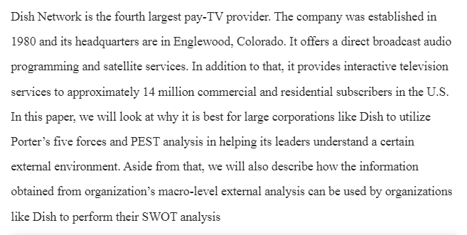 Business External Environment Analysis