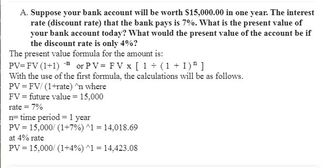 Calculating Present Value