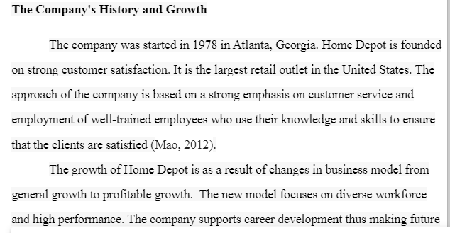 Case Study on the Home Depot