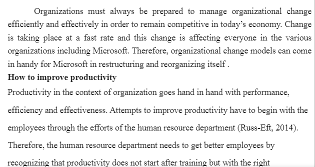 Change in Human Resource Development